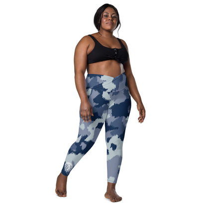 Comfy Blues Crossover Leggings