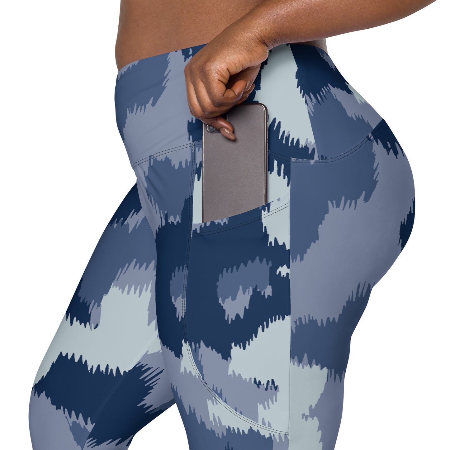 Comfy Blues Crossover Leggings