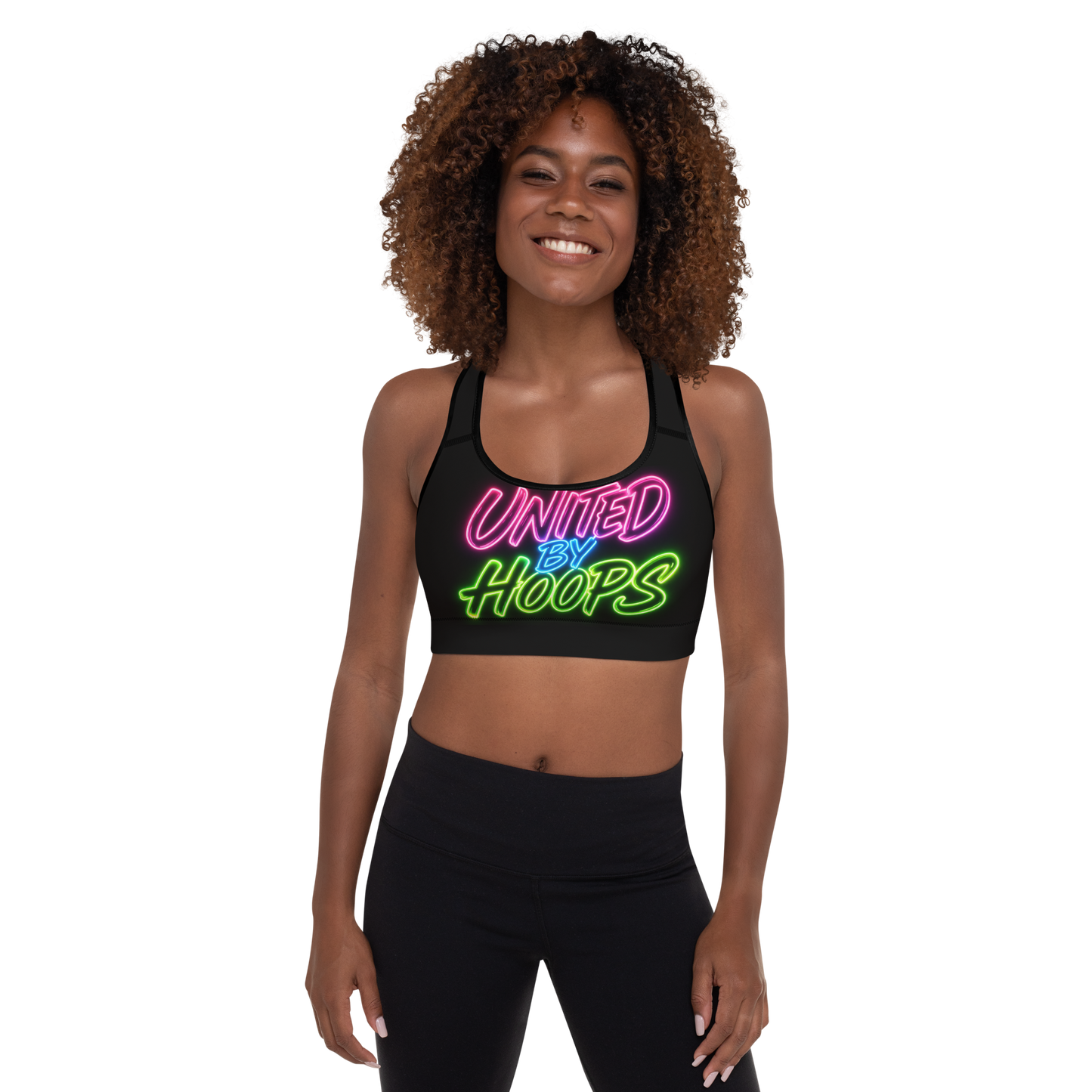 Neon Mix Padded Sports Bra United By Hoops, LLC