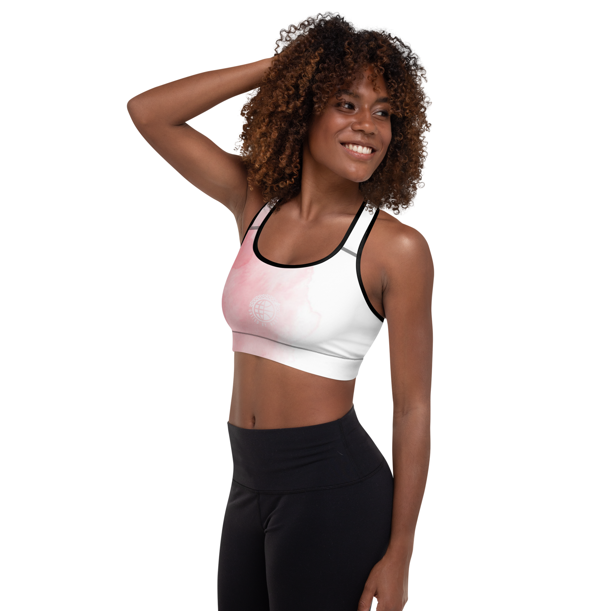 Net Pink Padded Sports Bra United By Hoops, LLC