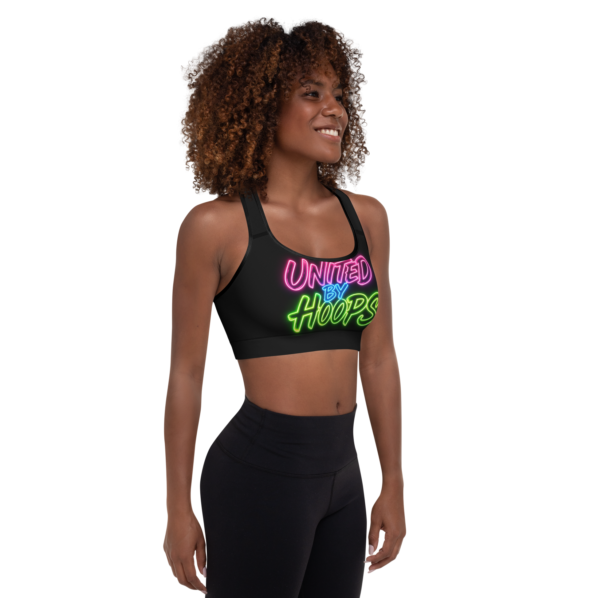 Neon Mix Padded Sports Bra United By Hoops, LLC