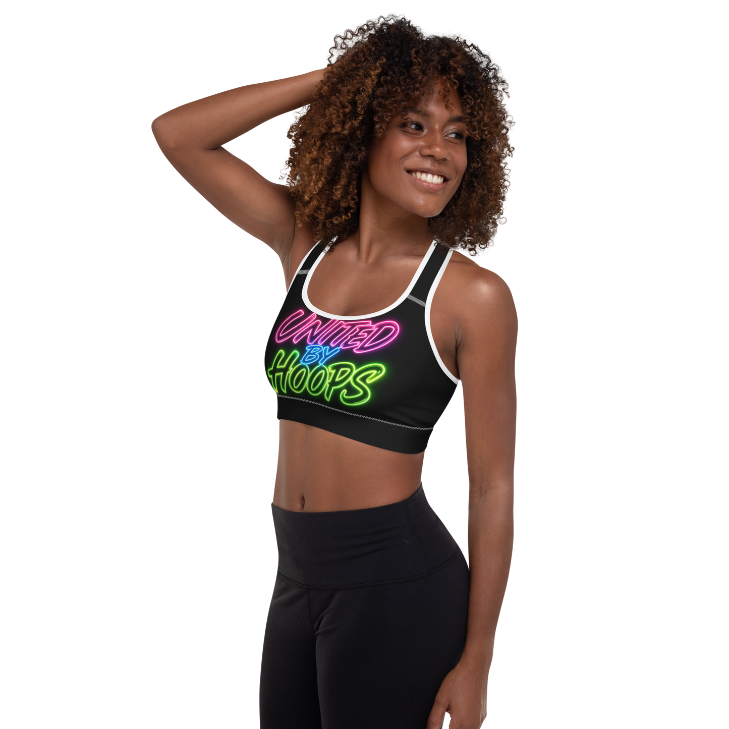 Neon Mix Padded Sports Bra United By Hoops, LLC