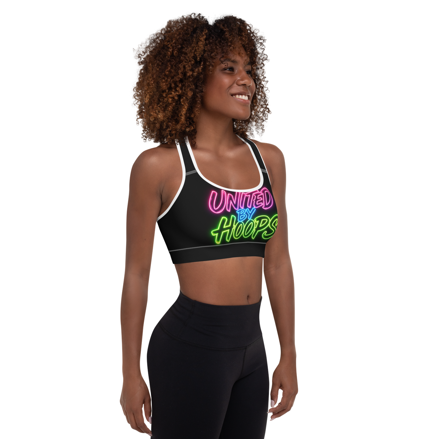 Neon Mix Padded Sports Bra United By Hoops, LLC