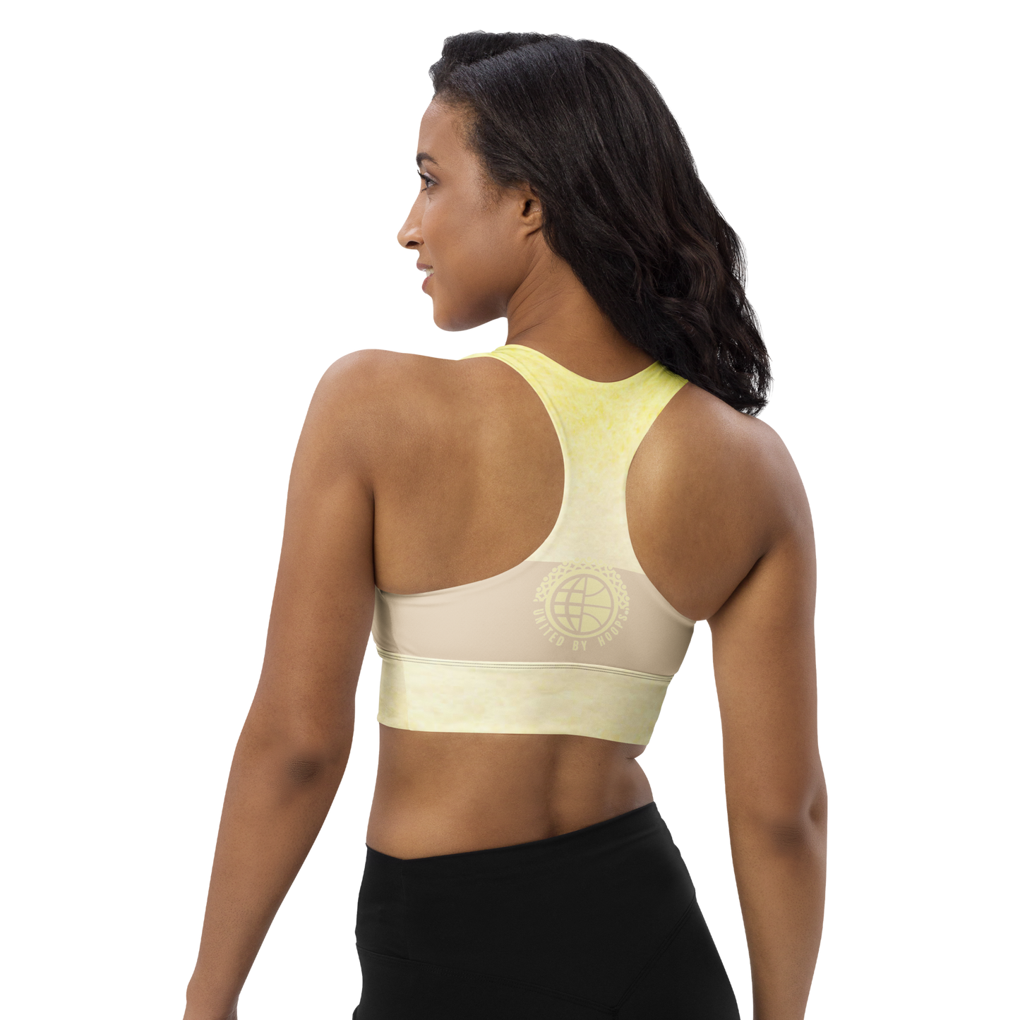 Champagne Status Recycled Longline Sports Bra United By Hoops, LLC