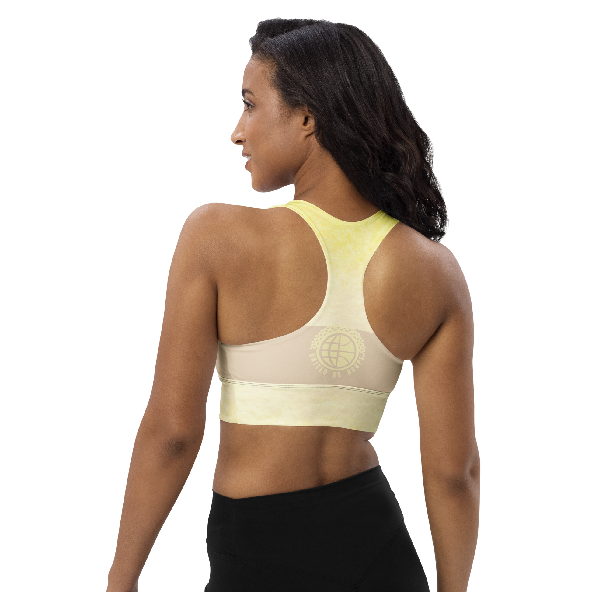 Champagne Status Recycled Longline Sports Bra United By Hoops, LLC