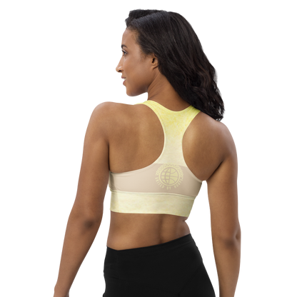 Champagne Status Recycled Longline Sports Bra United By Hoops, LLC