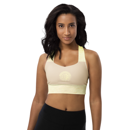 Champagne Status Recycled Longline Sports Bra United By Hoops, LLC