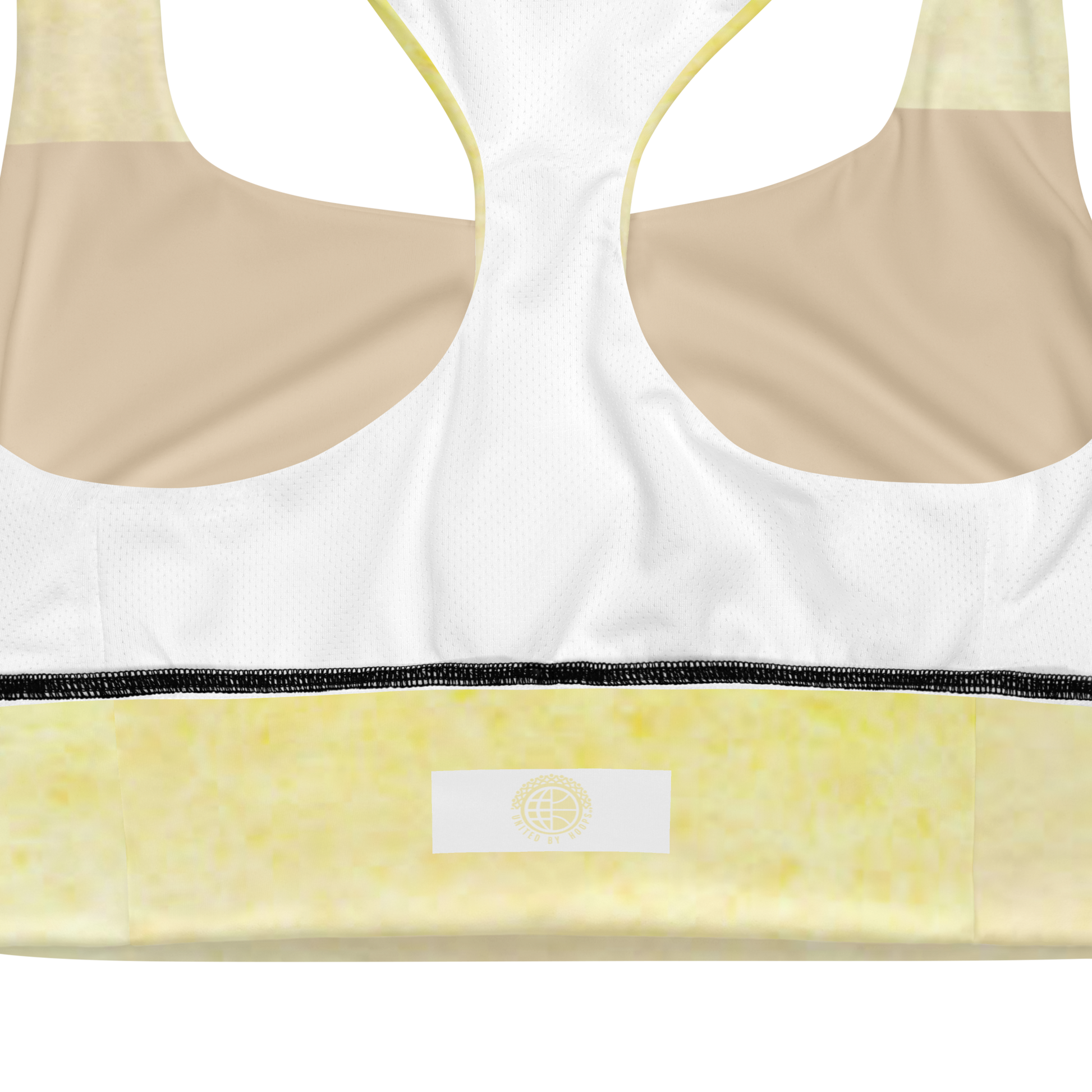 Champagne Status Recycled Longline Sports Bra United By Hoops, LLC