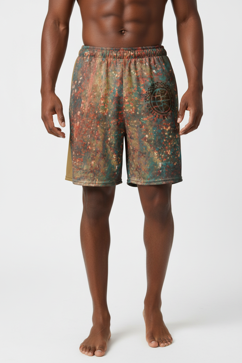 Rustic UBH Unisex mesh shorts United By Hoops, LLC