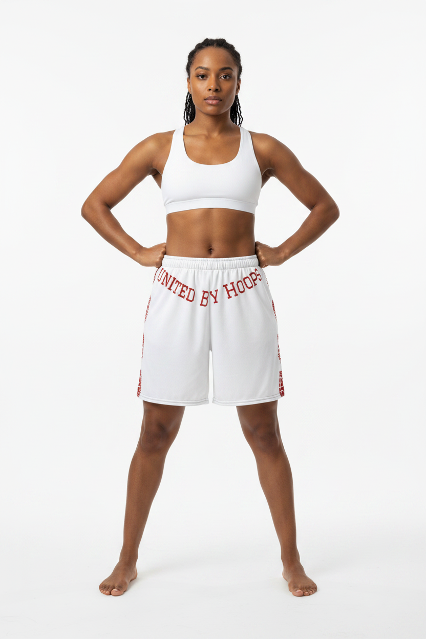 Candy Red Unisex mesh shorts United By Hoops, LLC