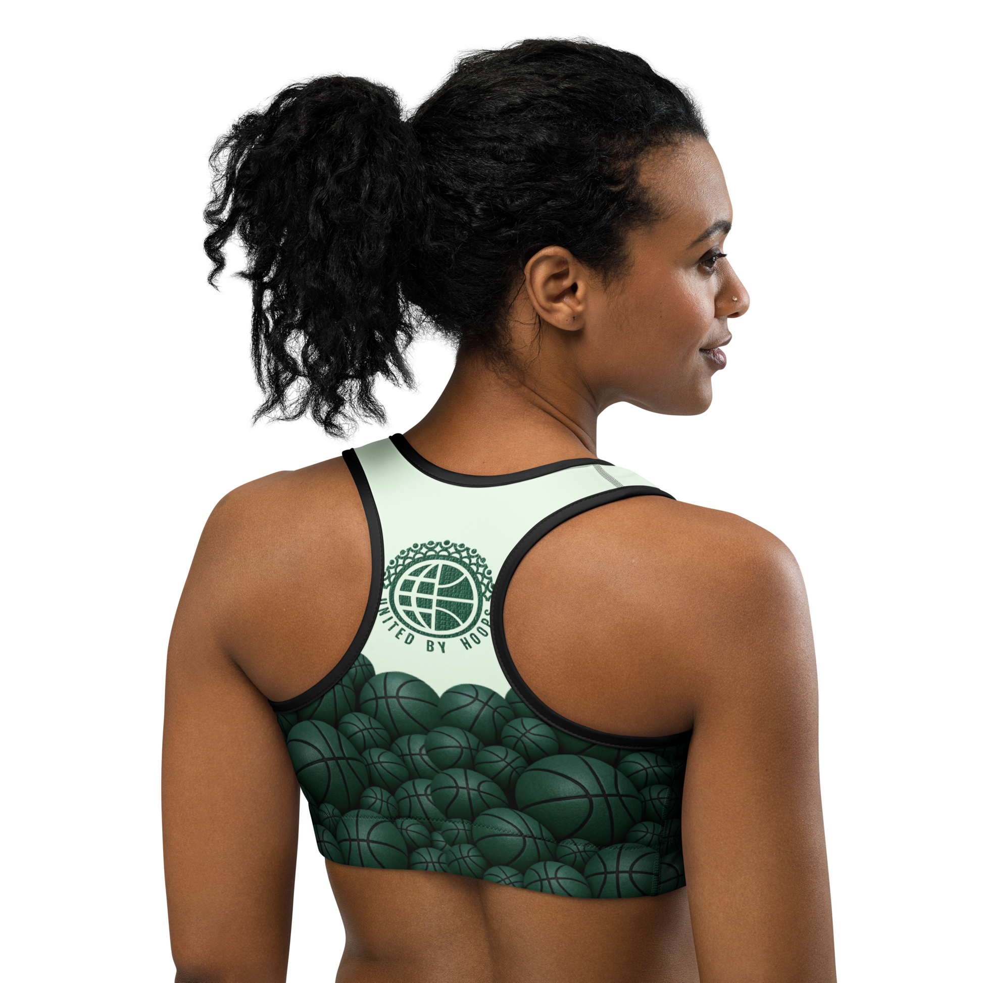 Sea Green Bball Sports bra United By Hoops, LLC