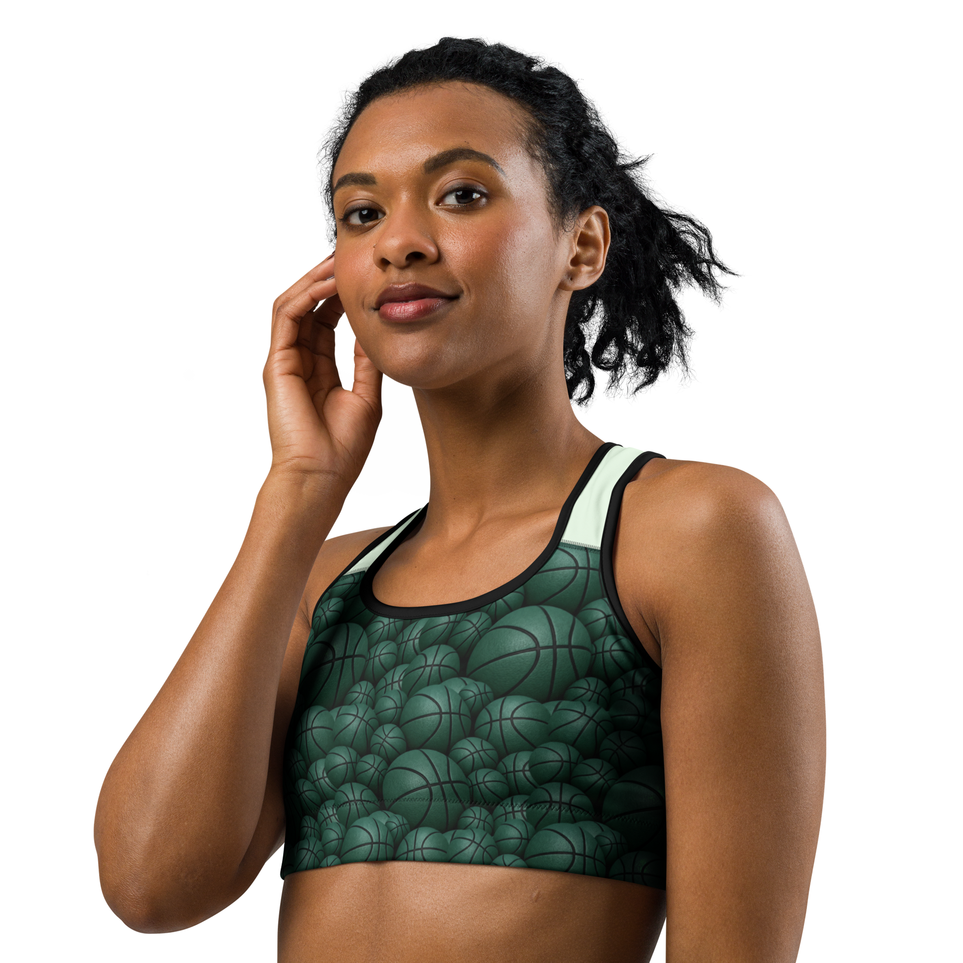 Sea Green Bball Sports bra United By Hoops, LLC