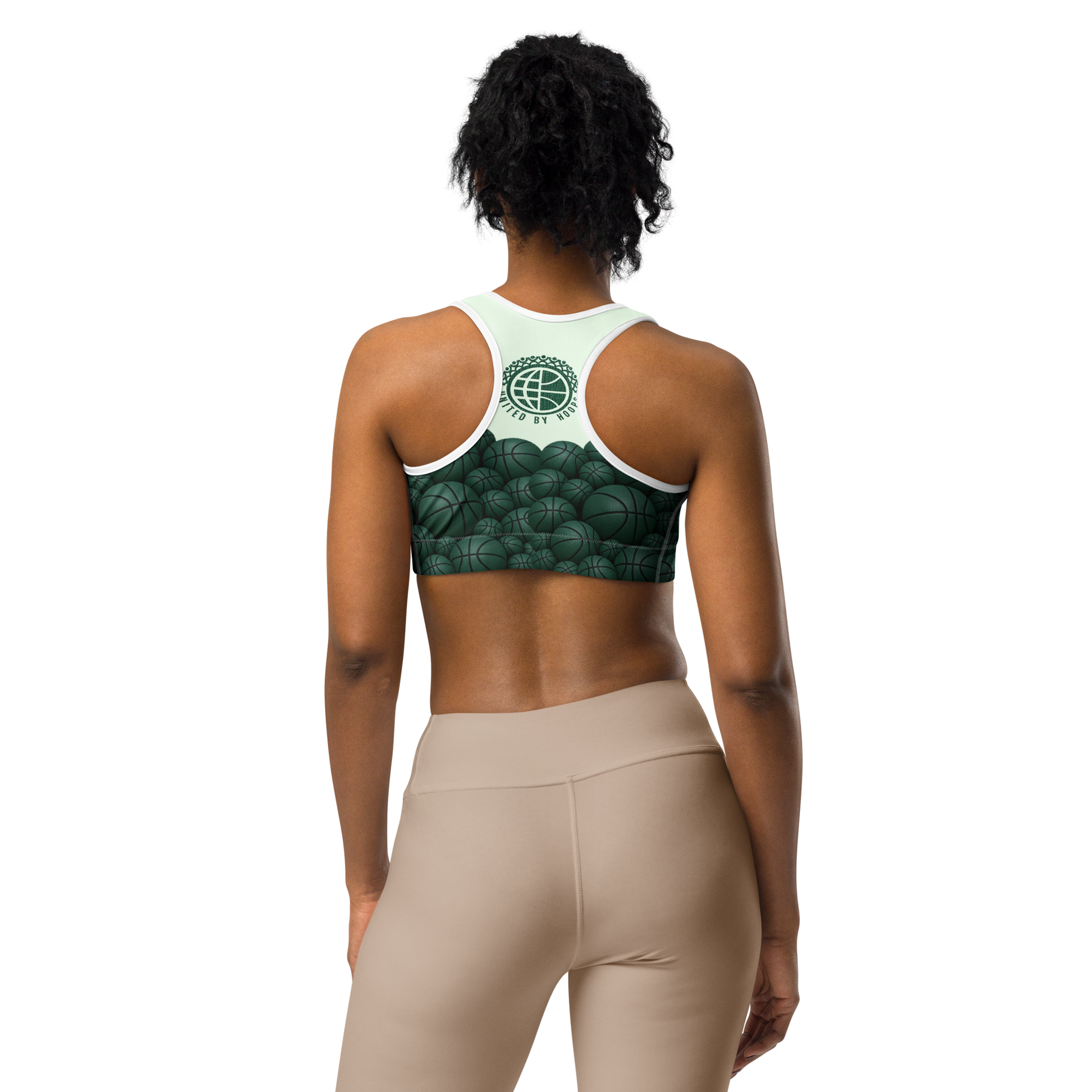 Sea Green Bball Sports bra United By Hoops, LLC