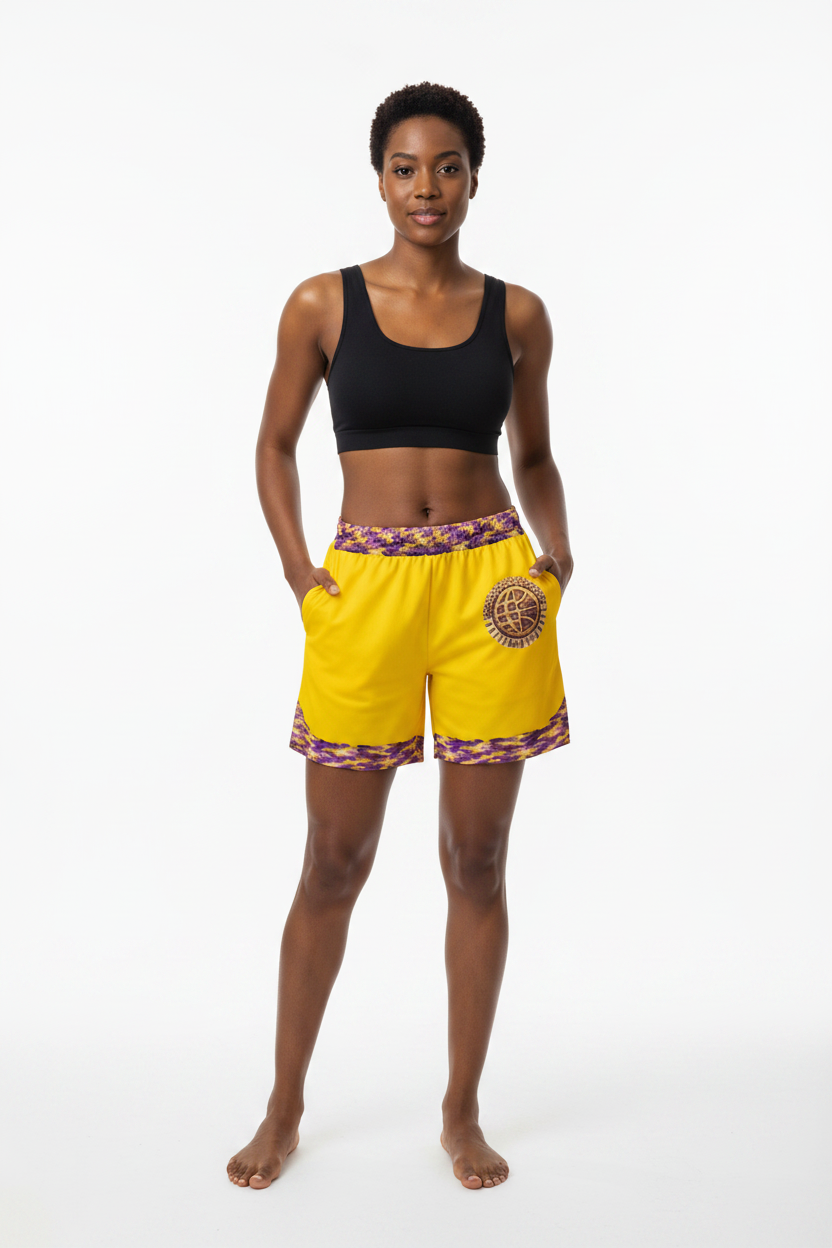 Fused Purp & Gold Camo Unisex cotton long short United By Hoops, LLC