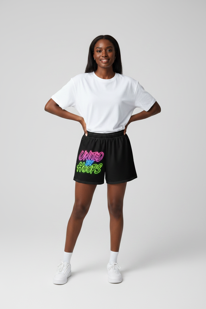 Neon Mix Unisex cotton shorts United By Hoops, LLC
