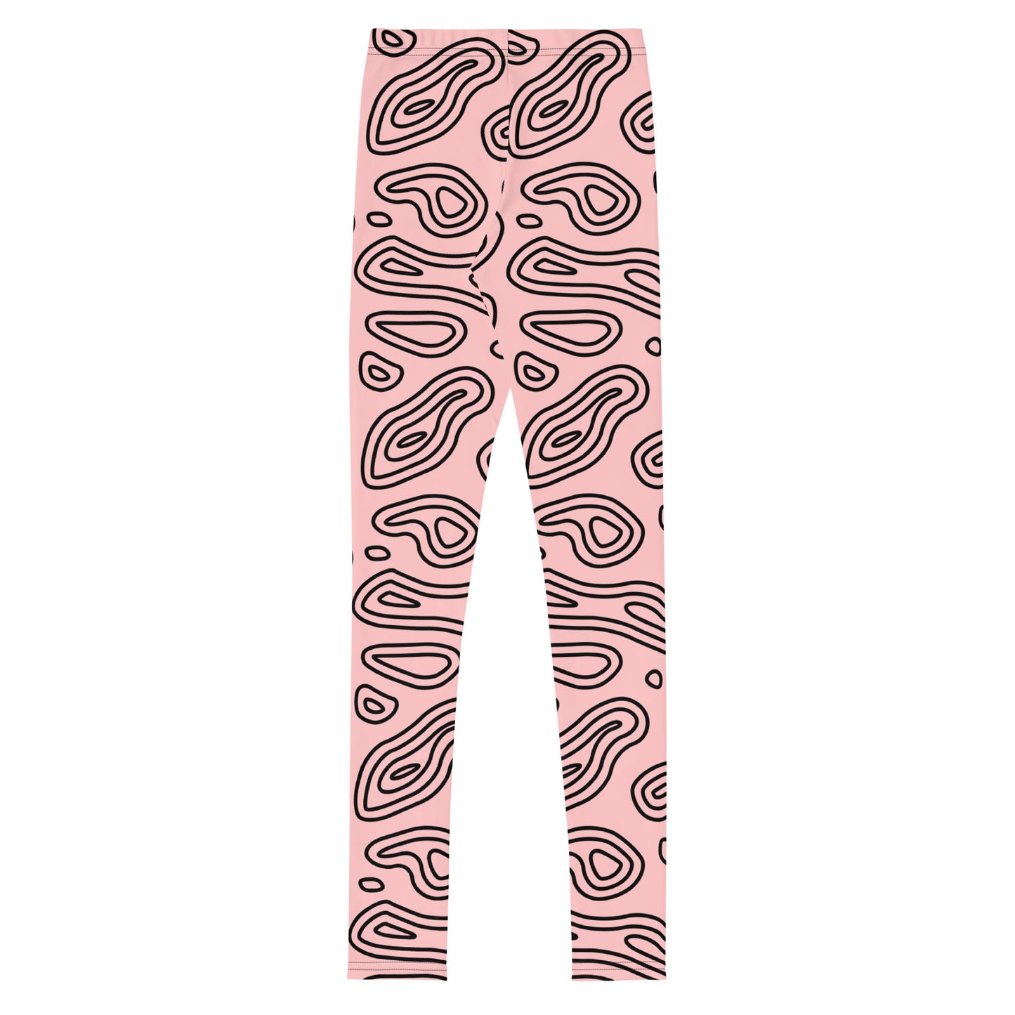 Pink 'n' Black Abstract Youth Leggings