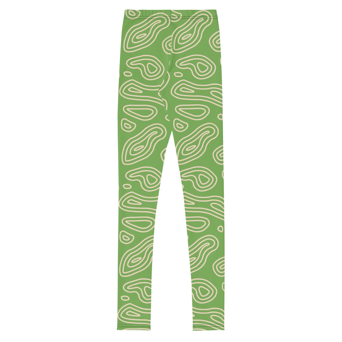 Green 'n' Tan Abstract Youth Leggings