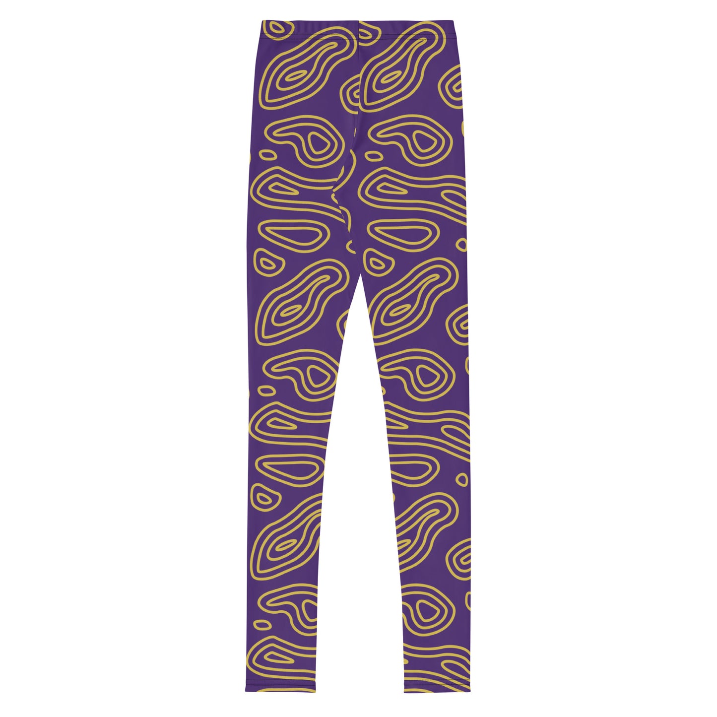 Purple 'n' Gold Abstract Youth Leggings