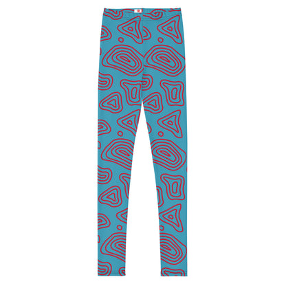 Blue 'n' Red Abstract Youth Leggings