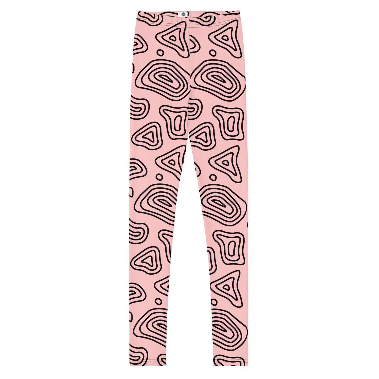 Pink 'n' Black Abstract Youth Leggings