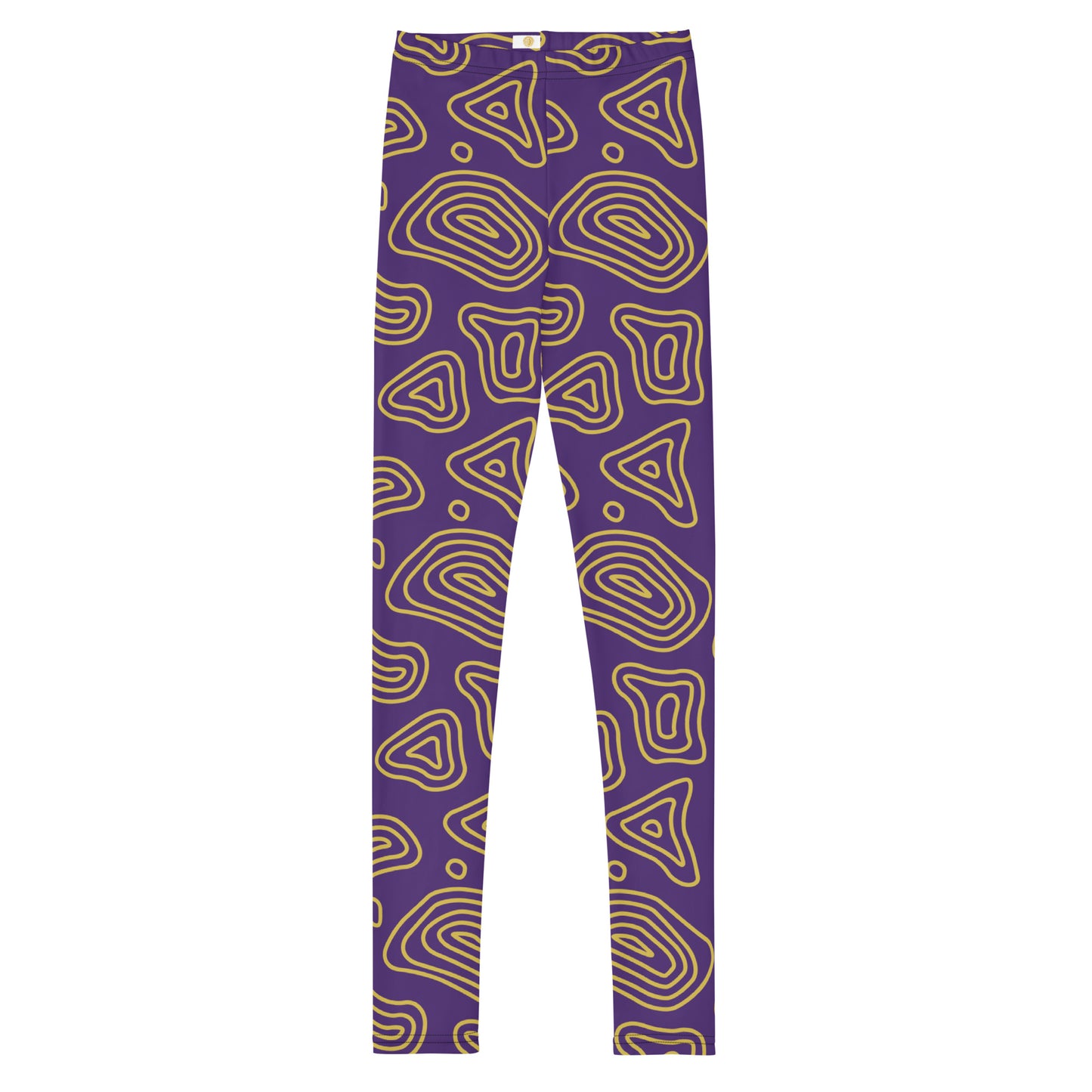 Purple 'n' Gold Abstract Youth Leggings