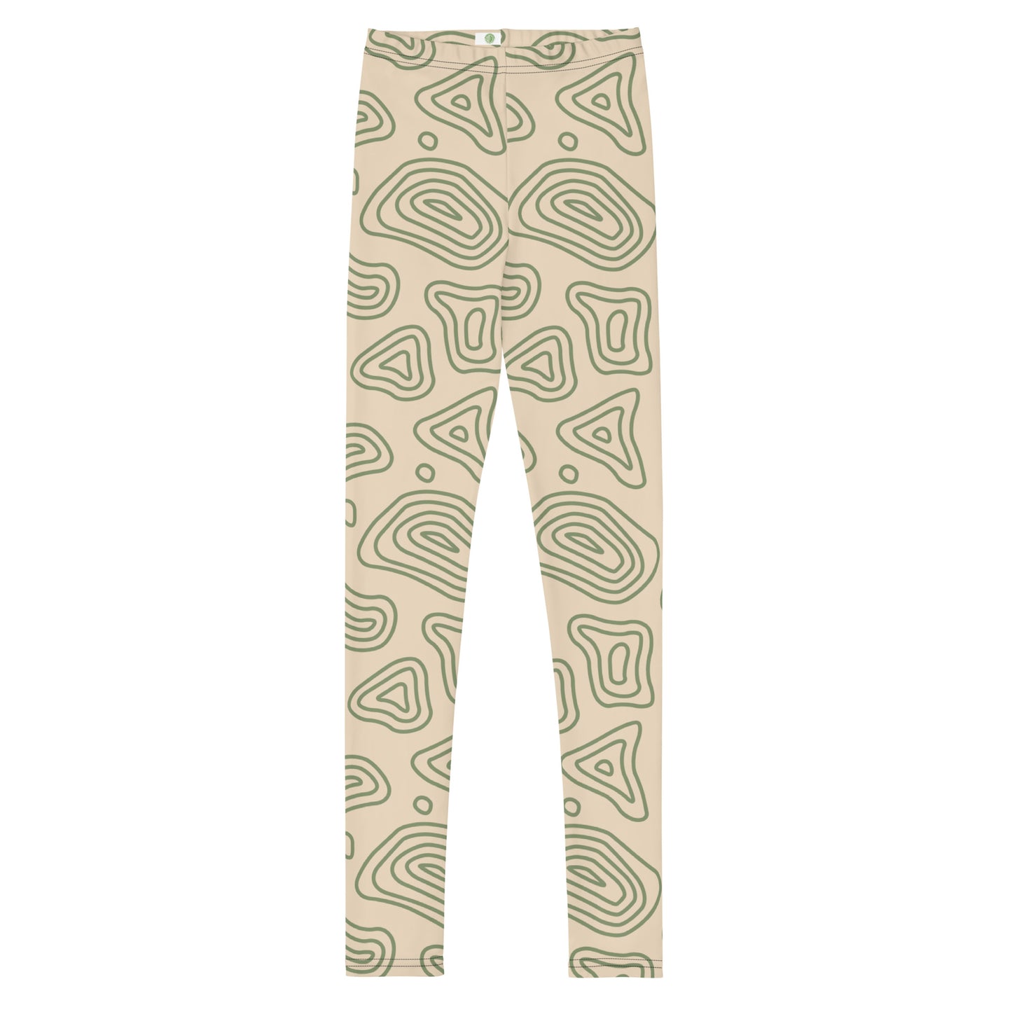 Camo Green Abstract Youth Leggings