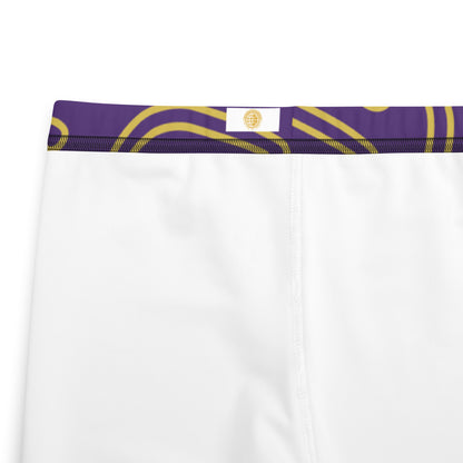 Purple 'n' Gold Abstract Youth Leggings