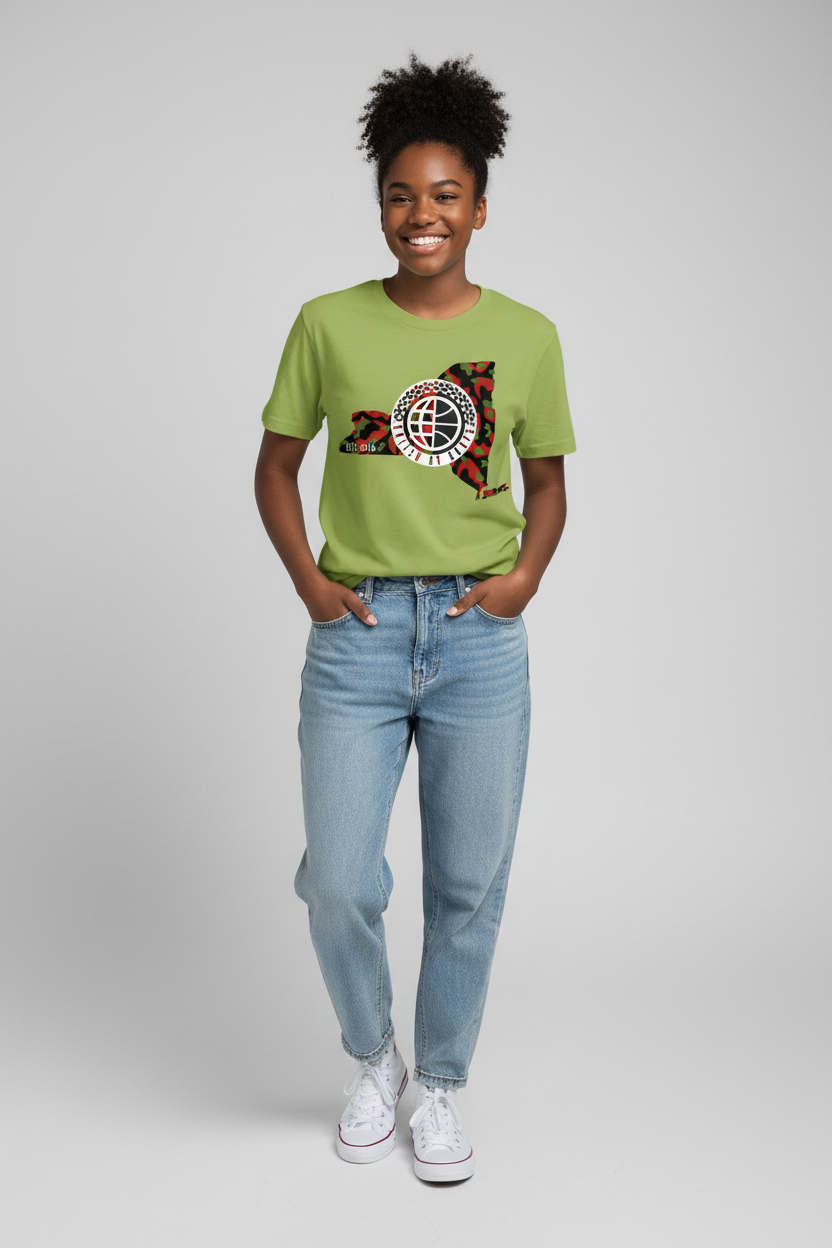 United By Hoops NYC Pan African Camo Youth Unisex Tee United By Hoops, LLC
