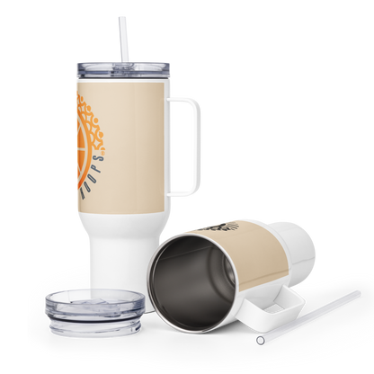 United By Hoops Travel mug w/ handle United By Hoops, LLC