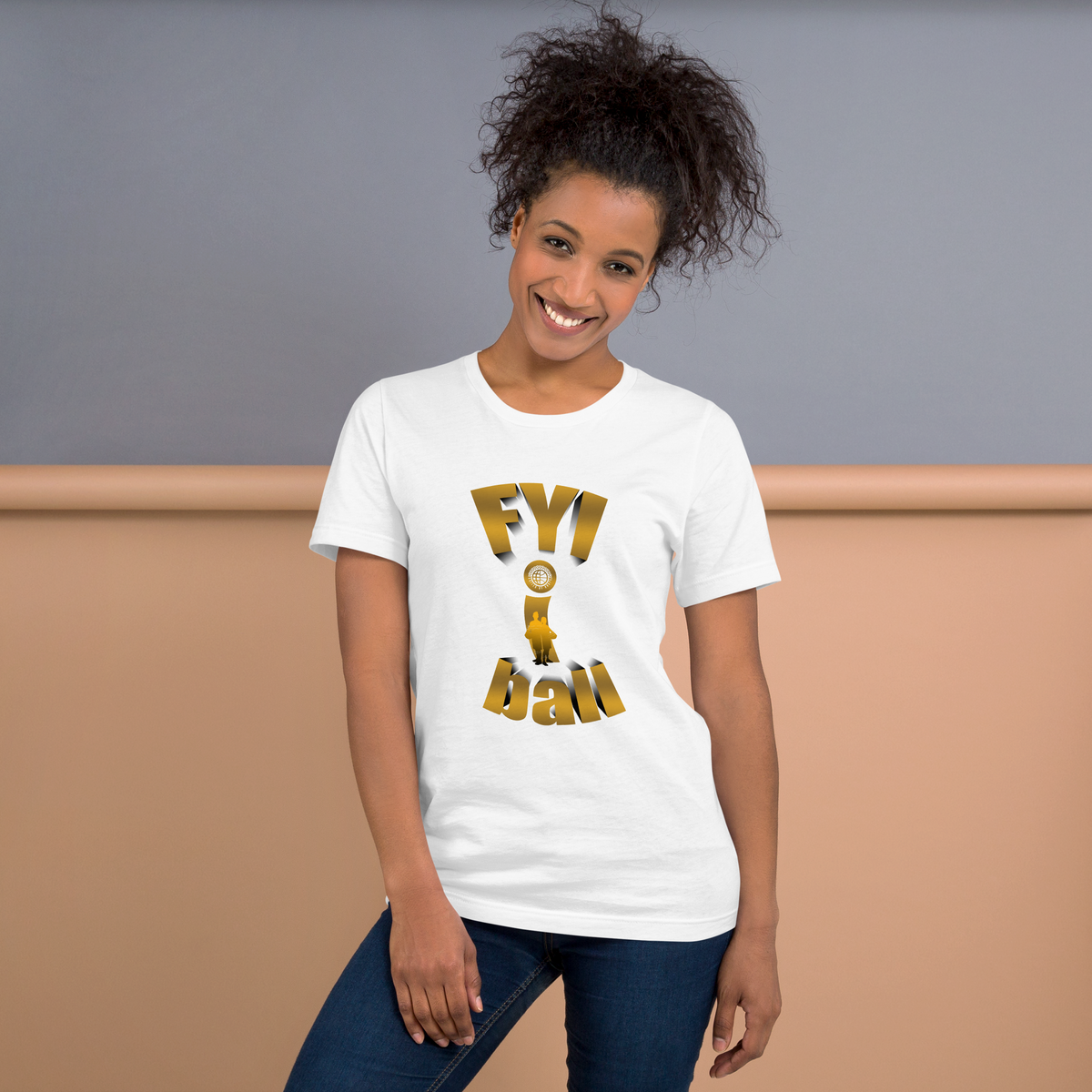 F.Y.I. I Ball Gold Adult Unsix Tee United By Hoops